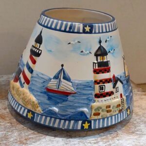 👍 Yankee Candle Shade Large 3D Lighthouse Seascape Gorgeous. C5